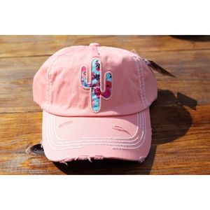 Peach Floral Cactus Hat